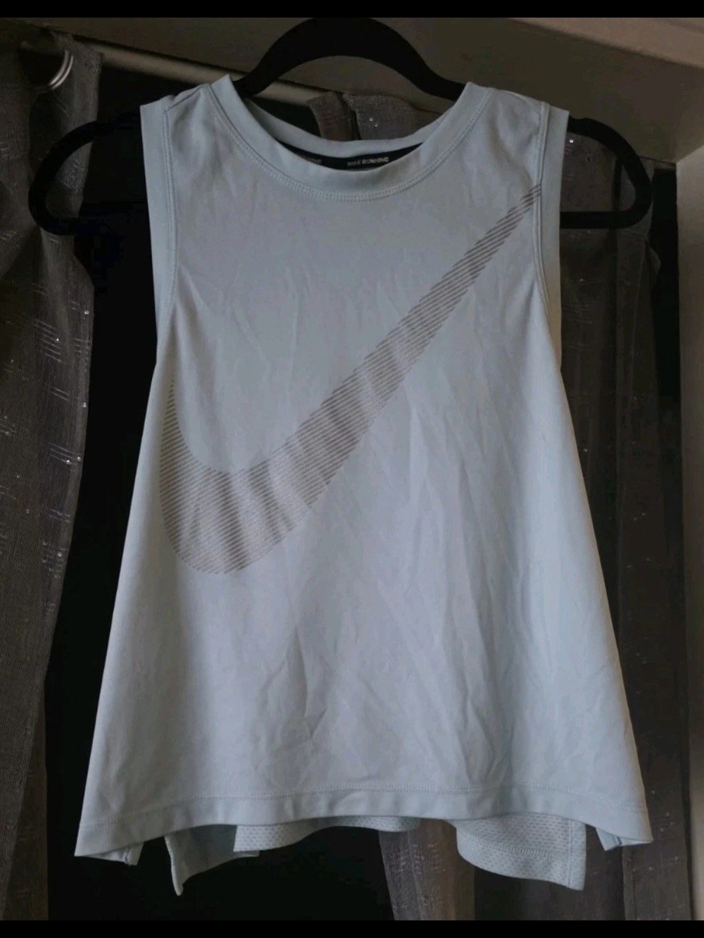 Nike Women’s Pale Blue Sleeveless Training Tank with Tonal Swoosh